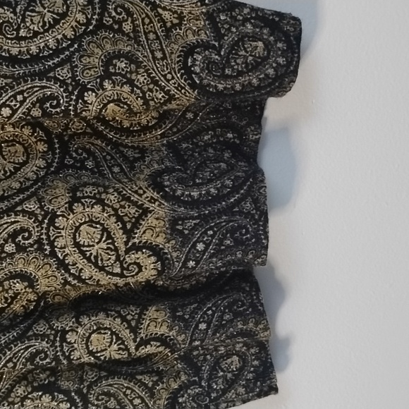 Lauren Ralph Lauren Gold Paisley Dressy Classic Elegance Woman's Sweater Top - Picture 4 of 13
